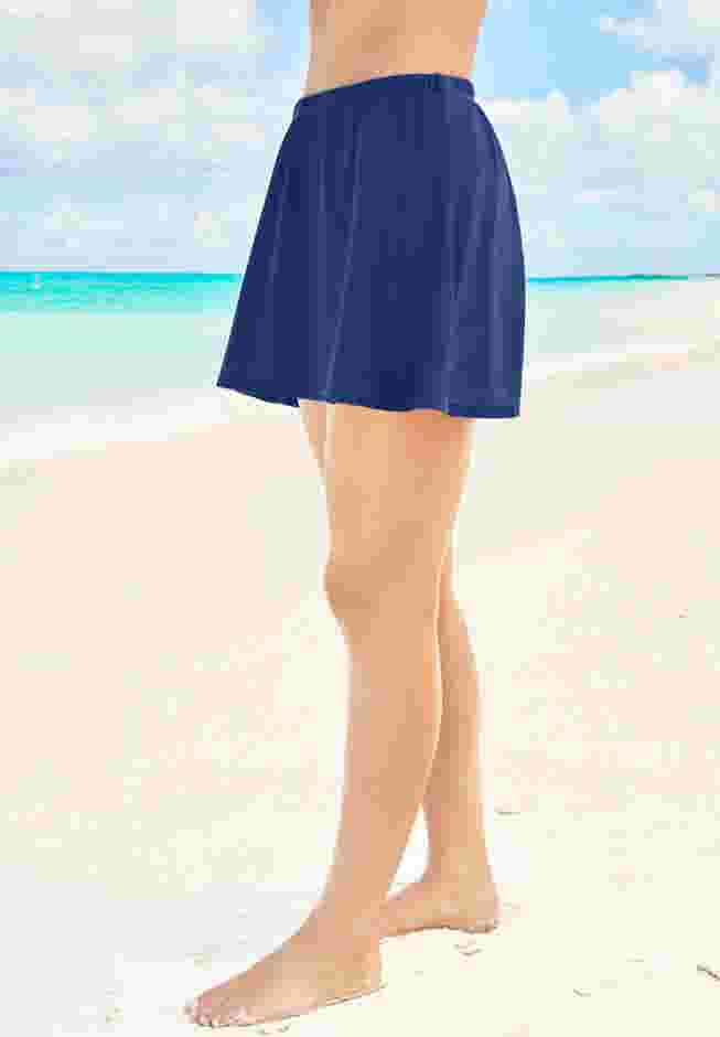 A-Line Swim Skirt with Built-In Tummy Control Brief image number 2