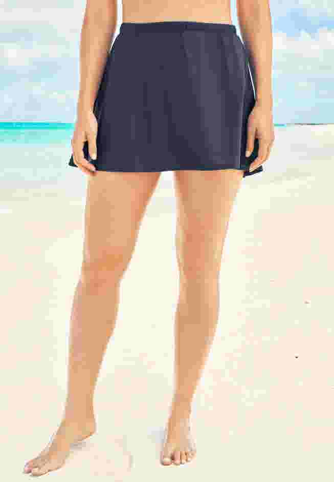 A-Line Swim Skirt with Built-In Tummy Control Brief image number 0