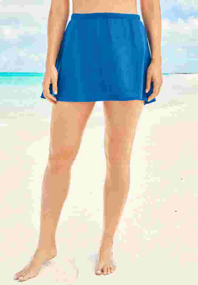 A-Line Swim Skirt with Built-In Tummy Control Brief image number 0