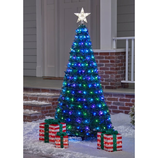 6ft. Outdoor Pre-lit Pop-Up Christmas Tree image number null