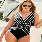 Surplice One Piece Swimsuit image number null