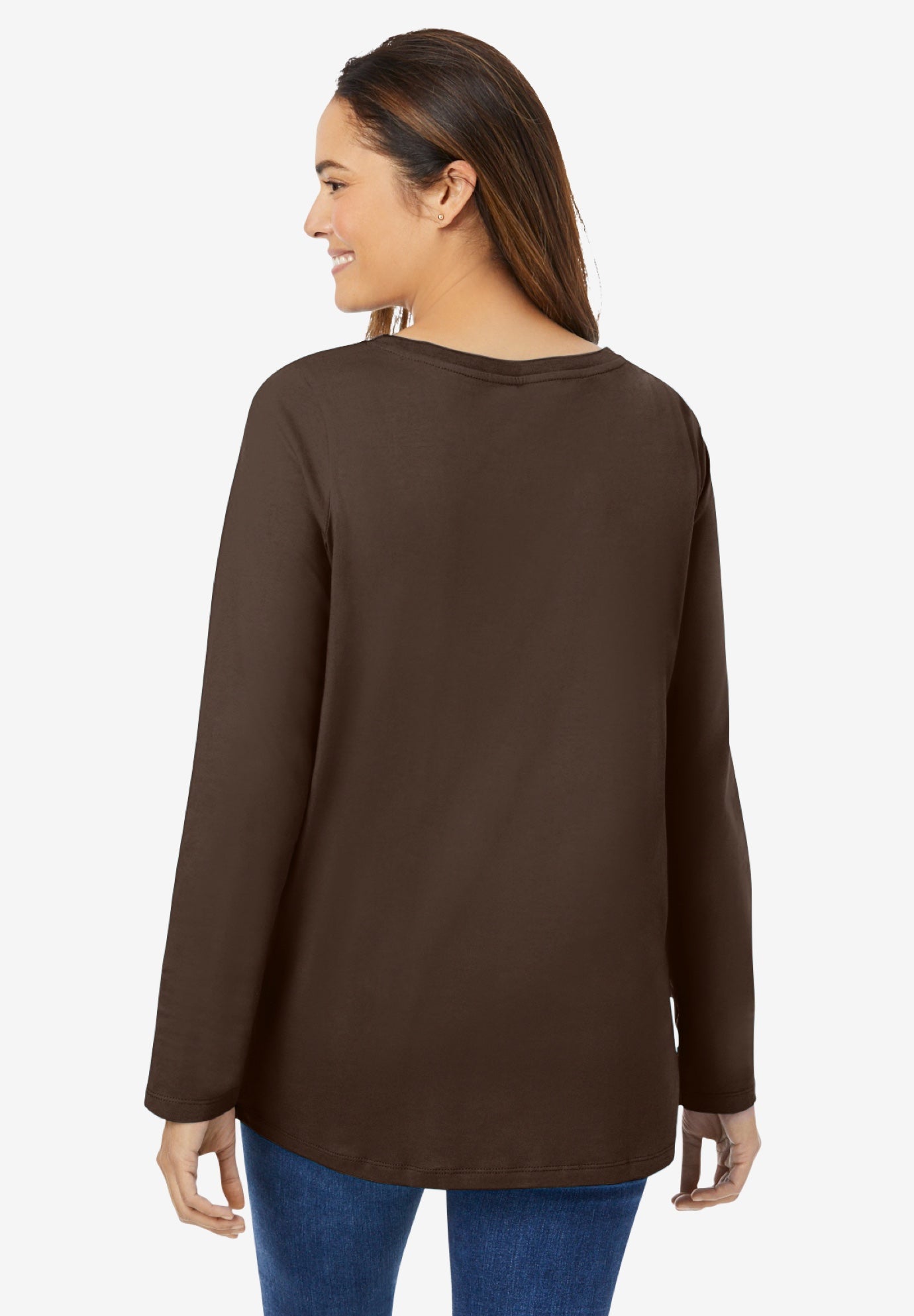 Perfect Long-Sleeve V-Neck Tee image number 1