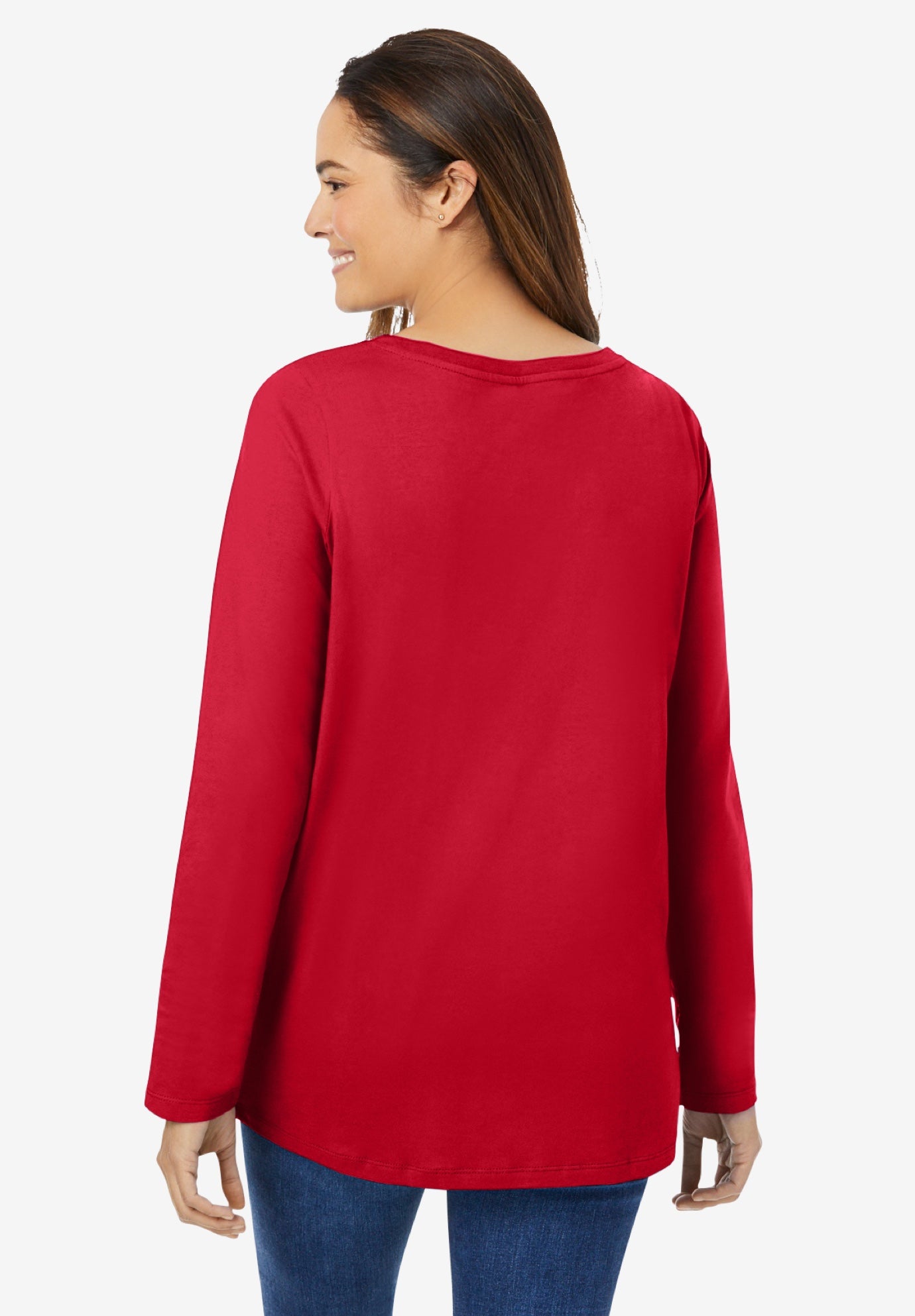 Perfect Long-Sleeve V-Neck Tee image number 1