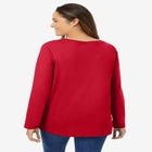 Perfect Long-Sleeve V-Neck Tee image number null