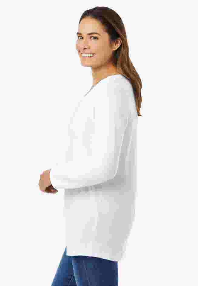 Perfect Long-Sleeve V-Neck Tee image number 2