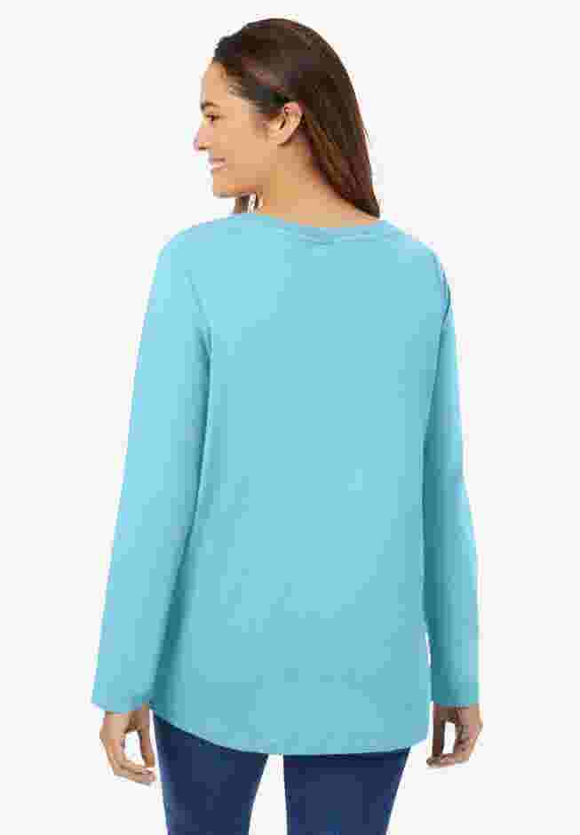Perfect Long-Sleeve V-Neck Tee image number 1