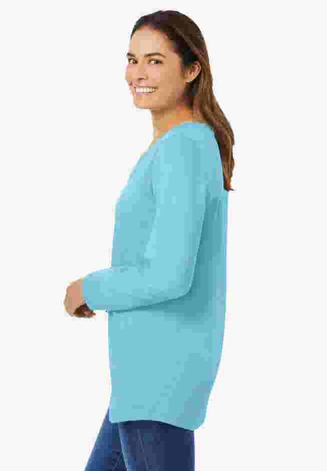 Perfect Long-Sleeve V-Neck Tee image number 2