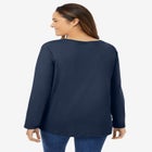 Perfect Long-Sleeve V-Neck Tee image number null
