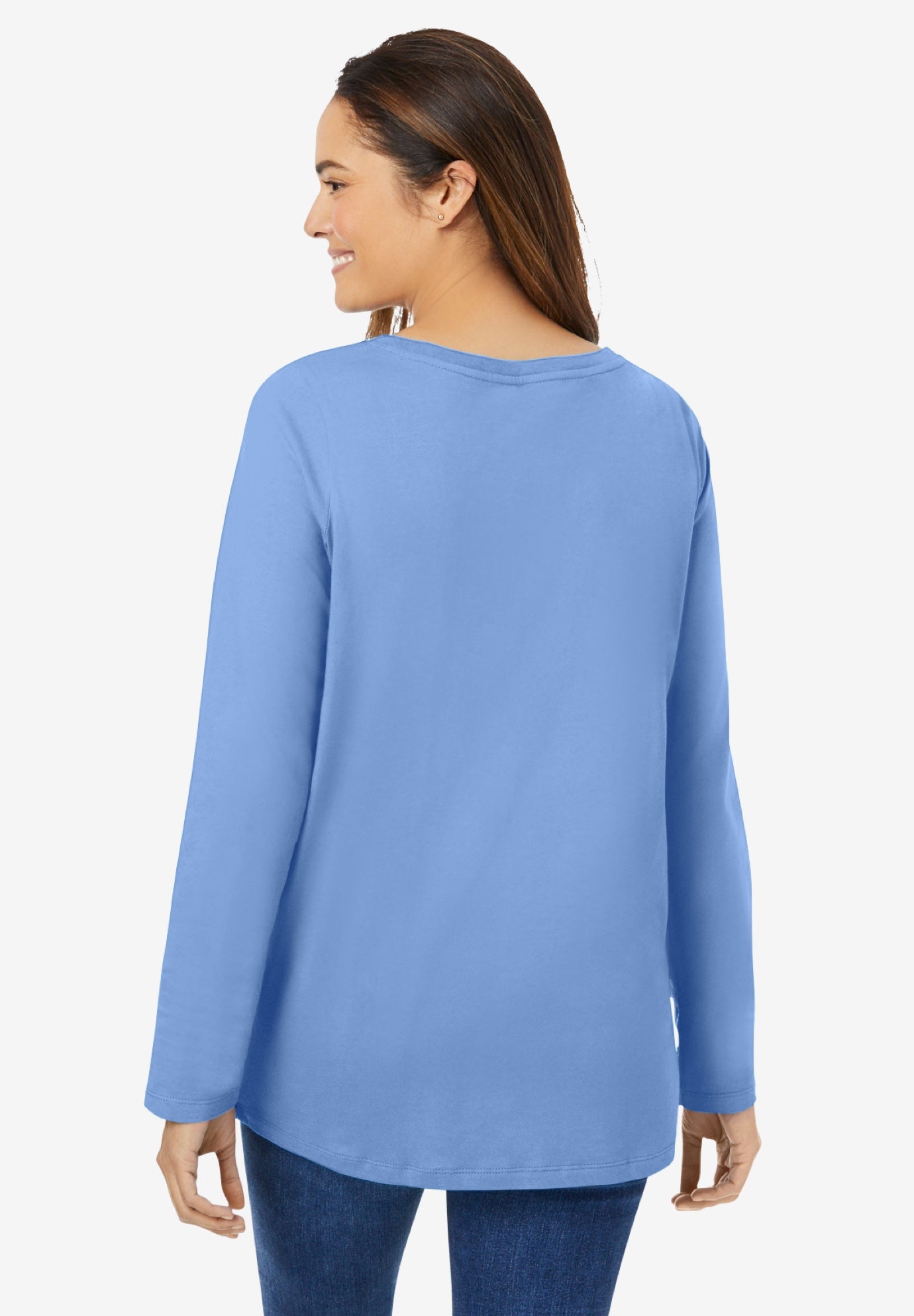 Perfect Long-Sleeve V-Neck Tee image number 1