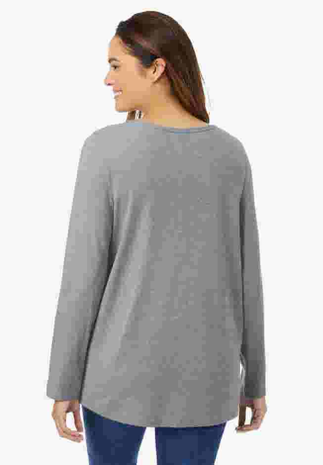 Perfect Long-Sleeve V-Neck Tee image number 1