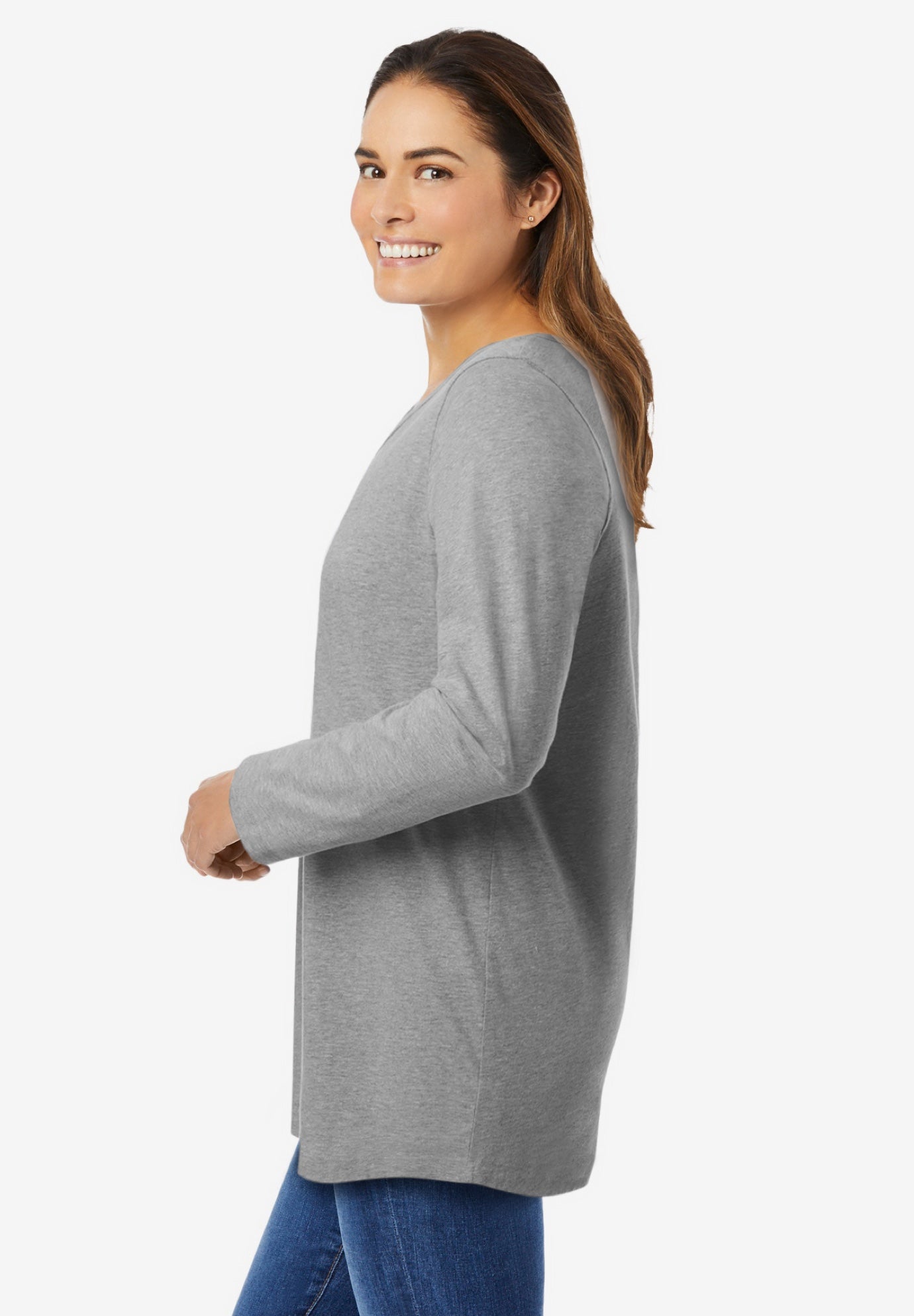 Perfect Long-Sleeve V-Neck Tee image number 2