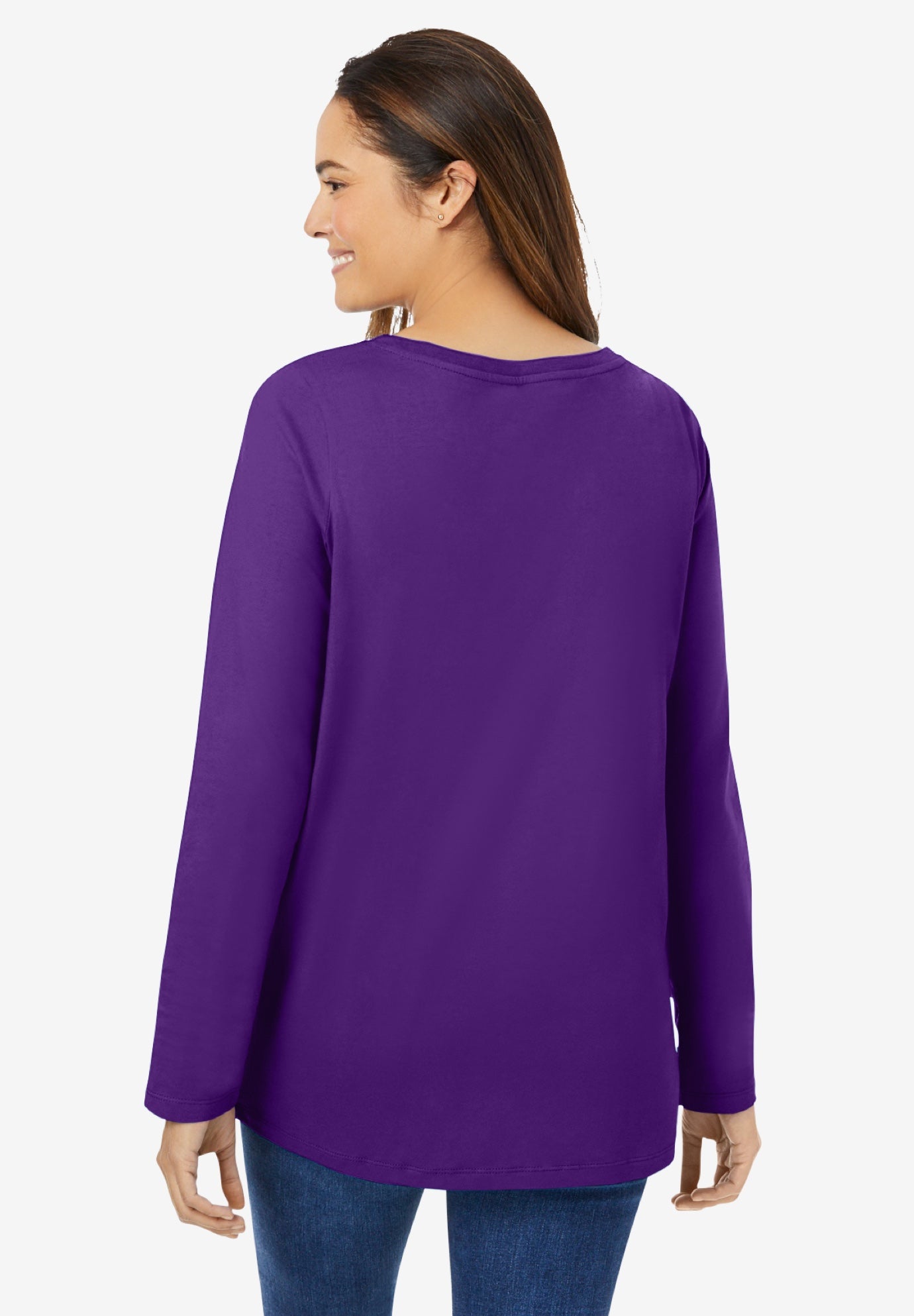 Perfect Long-Sleeve V-Neck Tee image number 1
