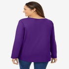 Perfect Long-Sleeve V-Neck Tee image number null