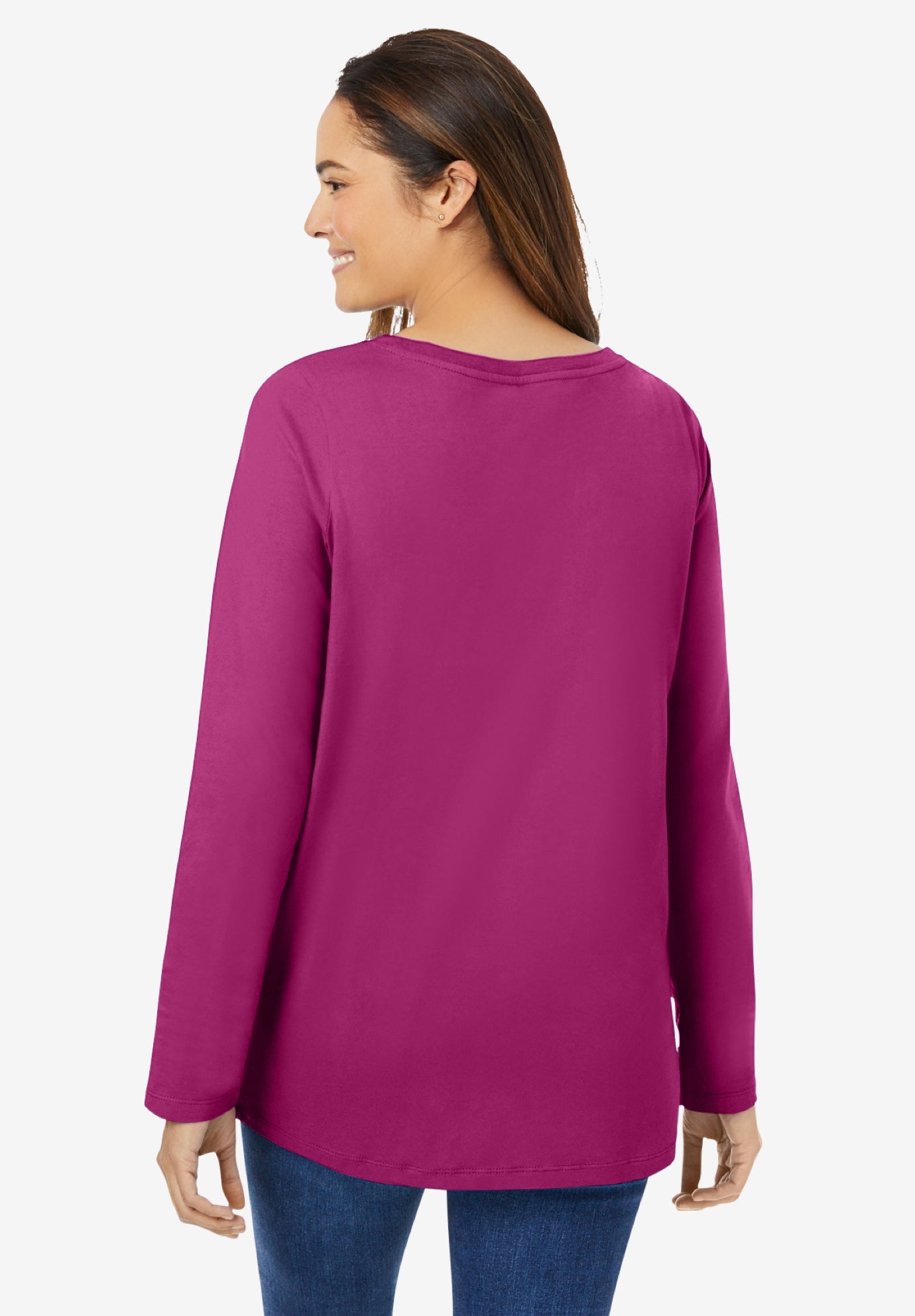 Perfect Long-Sleeve V-Neck Tee image number 1