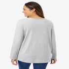 Perfect Long-Sleeve V-Neck Tee image number null