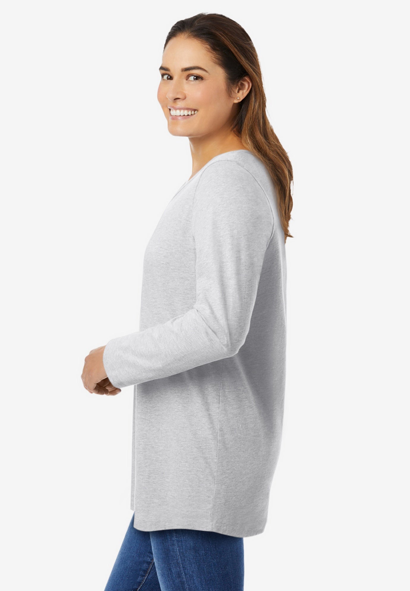 Perfect Long-Sleeve V-Neck Tee image number 2