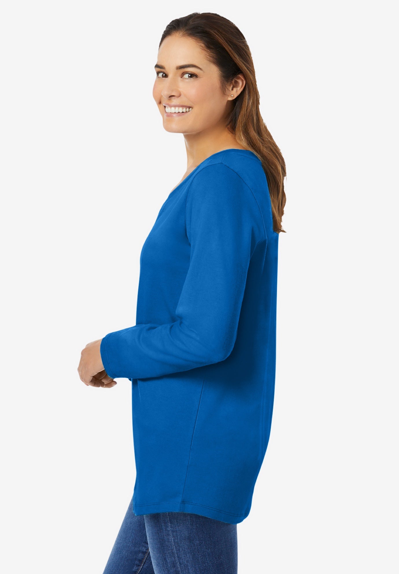 Perfect Long-Sleeve V-Neck Tee image number 2