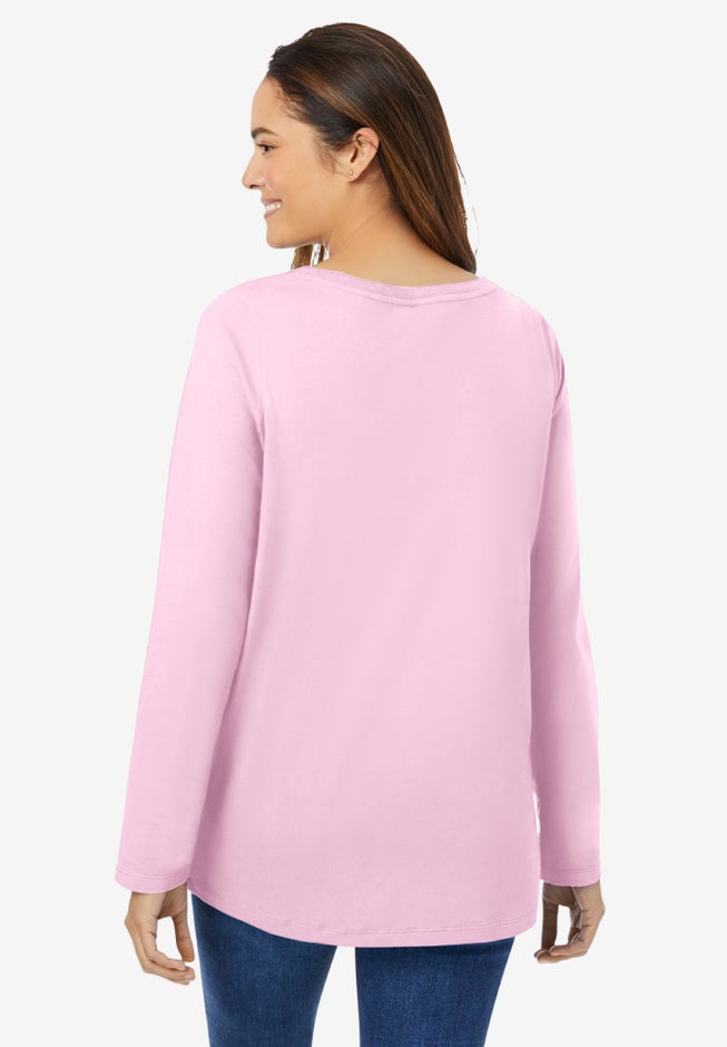 Perfect Long-Sleeve V-Neck Tee image number 1