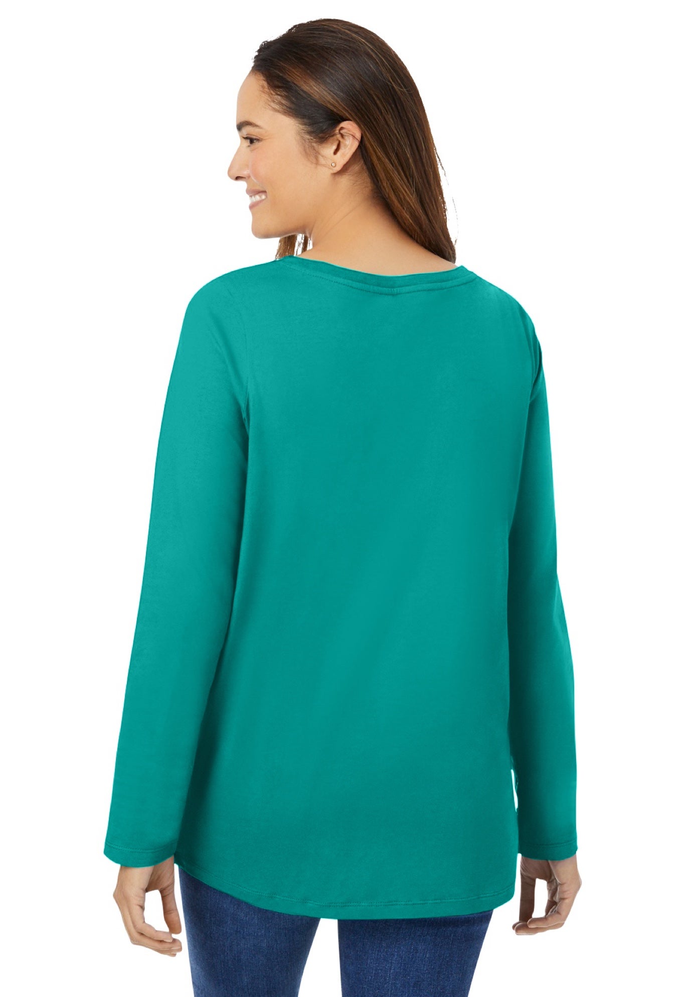 Perfect Long-Sleeve V-Neck Tee image number 1