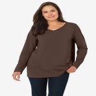 Perfect Long-Sleeve V-Neck Tee image number null
