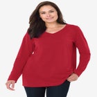 Perfect Long-Sleeve V-Neck Tee image number null