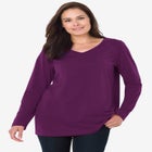 Perfect Long-Sleeve V-Neck Tee image number null