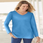 Perfect Long-Sleeve V-Neck Tee image number null