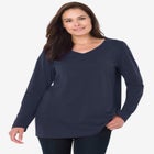 Perfect Long-Sleeve V-Neck Tee image number null