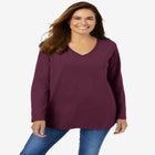 Perfect Long-Sleeve V-Neck Tee image number null