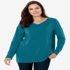 Perfect Long-Sleeve V-Neck Tee image number null