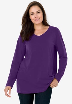Perfect Long-Sleeve V-Neck Tee