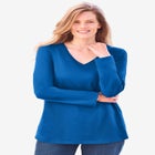 Perfect Long-Sleeve V-Neck Tee image number null