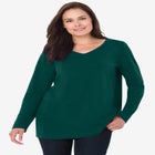 Perfect Long-Sleeve V-Neck Tee image number null