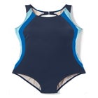 Colorblock One-Piece Swimsuit with Shelf Bra image number null