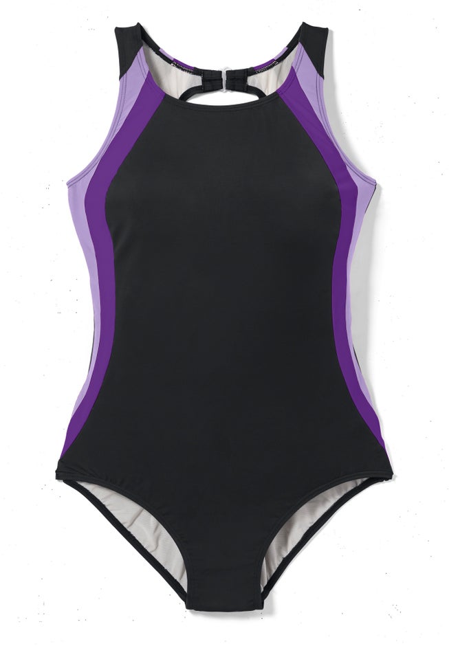 Colorblock One-Piece Swimsuit with Shelf Bra image number 3