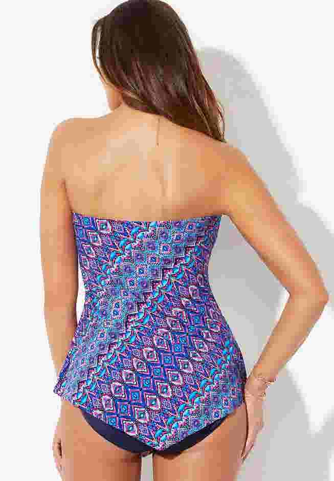 Longer Length Scarf Bandeau Tankini Top image number 1