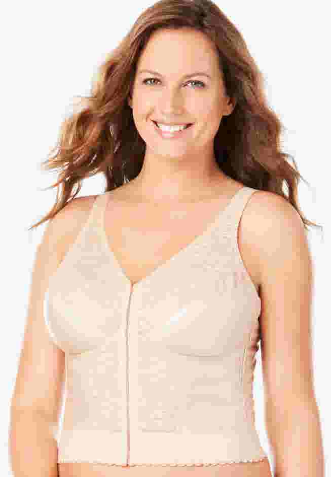 Front-Close Lace Wireless Posture Bra  5107565 image number 0