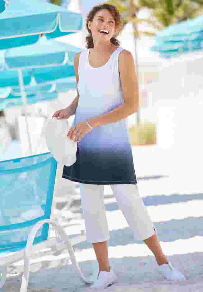 Longer-Length Dip-Dye Sleeveless Tunic image number 6