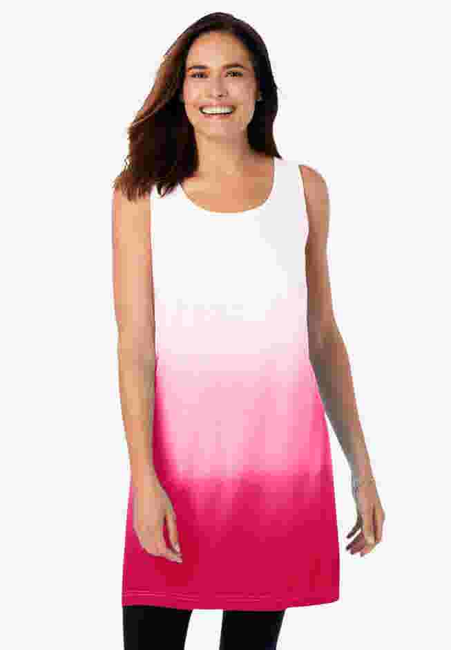 Longer-Length Dip-Dye Sleeveless Tunic image number 0