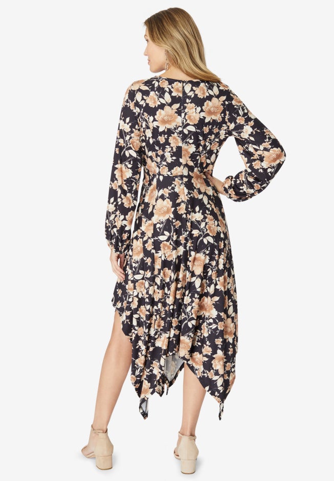 Ultrasmooth® Fabric Ruffle Midi Dress image number 1