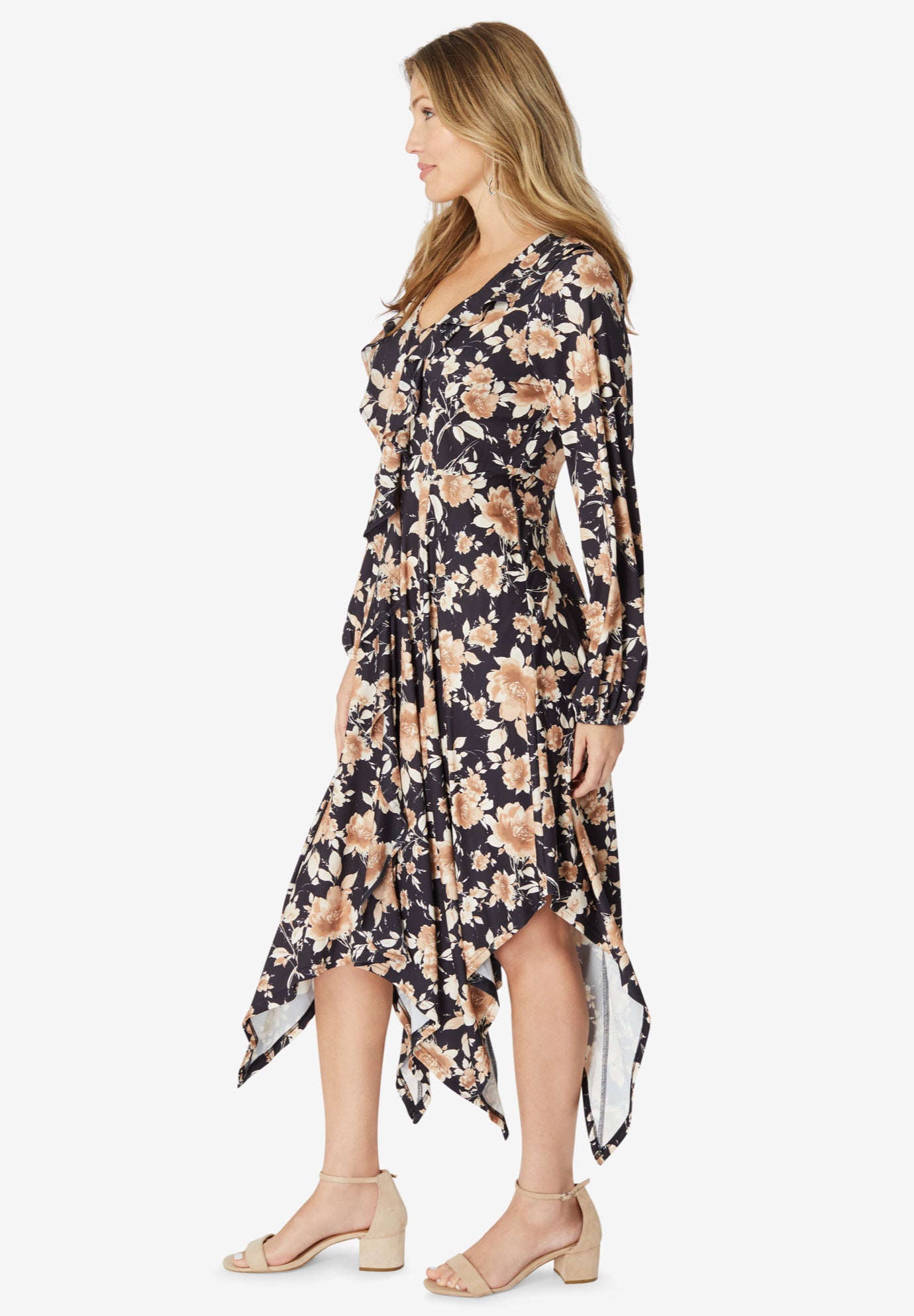 Ultrasmooth® Fabric Ruffle Midi Dress image number 2