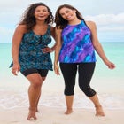 Longer-Length Racerback Tankini Top image number null