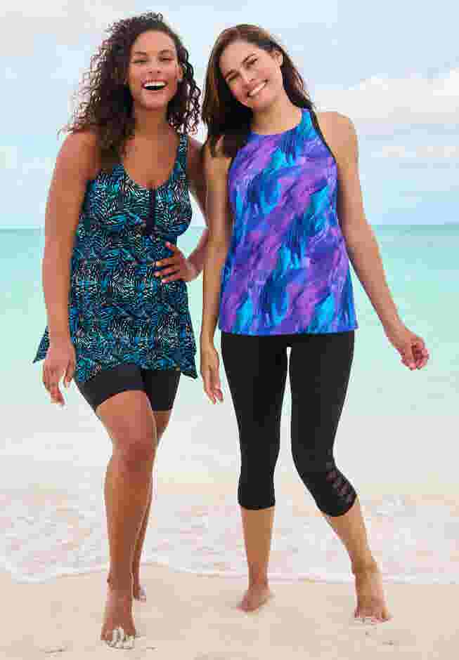 Longer-Length Racerback Tankini Top image number 5