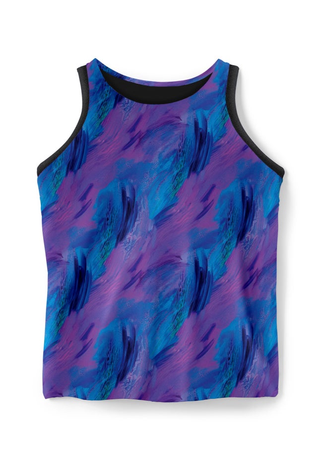 Longer-Length Racerback Tankini Top image number 3