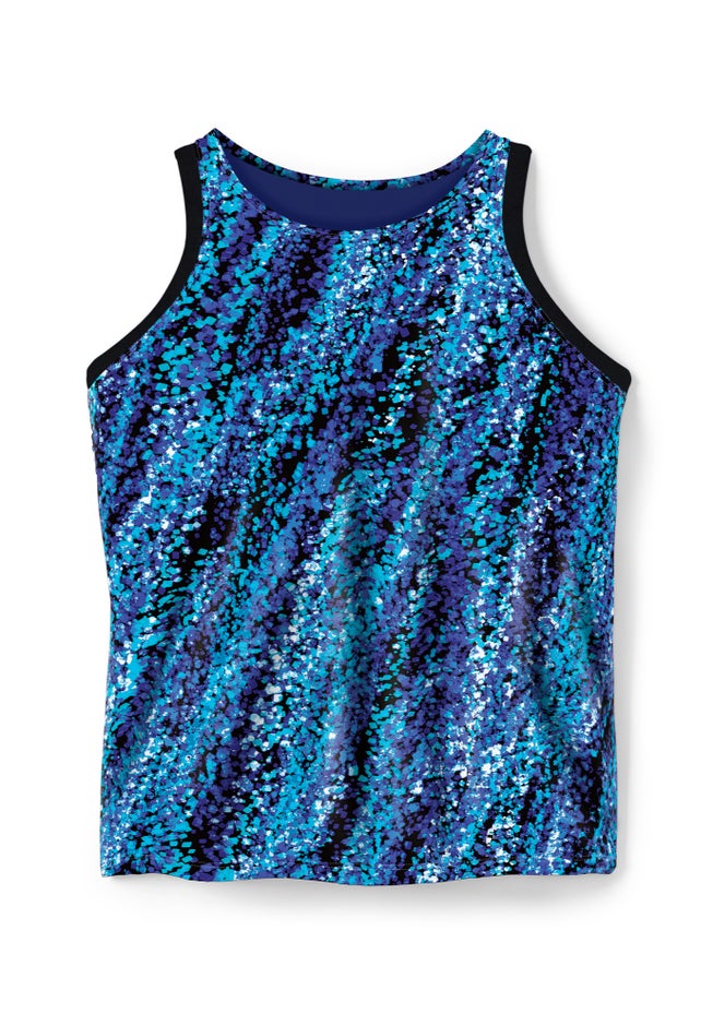 Longer-Length Racerback Tankini Top image number 3
