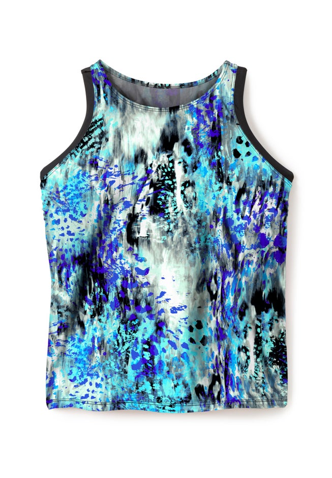 Longer-Length Racerback Tankini Top image number 3