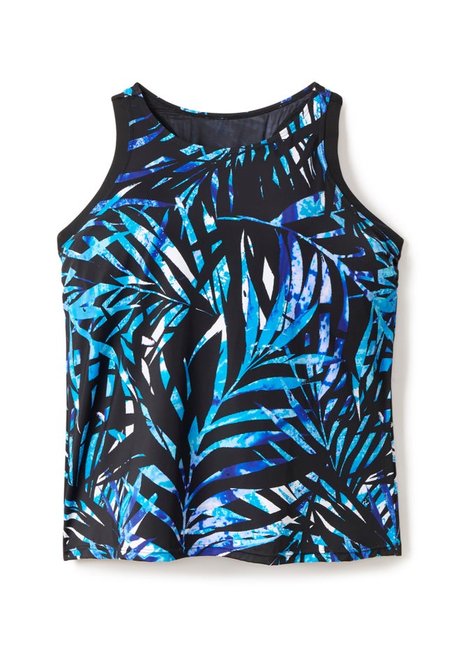 Longer-Length Racerback Tankini Top image number 3