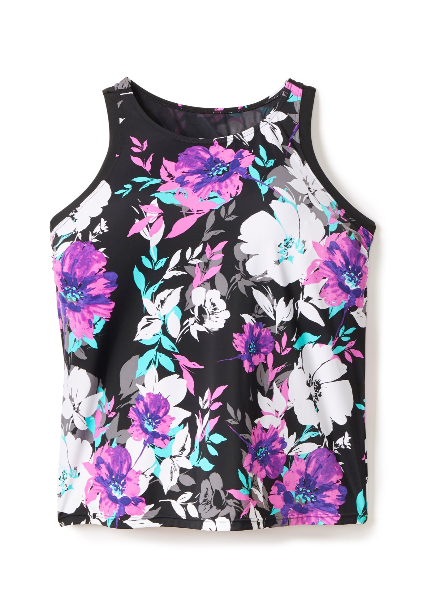 Longer-Length Racerback Tankini Top image number 3