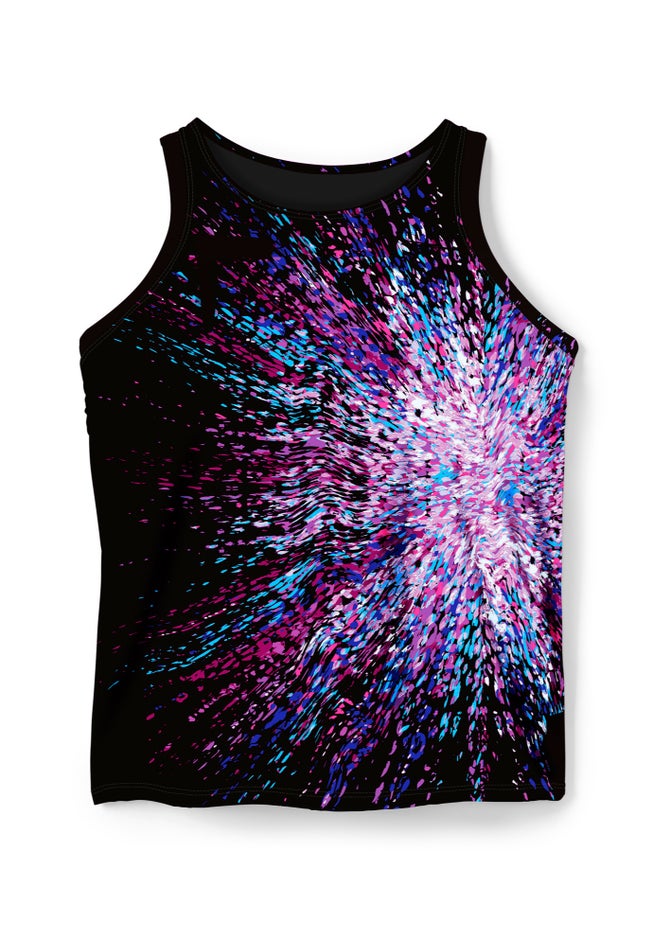 Longer-Length Racerback Tankini Top image number 3