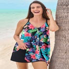 Longer-Length Mesh Tankini Top image number null